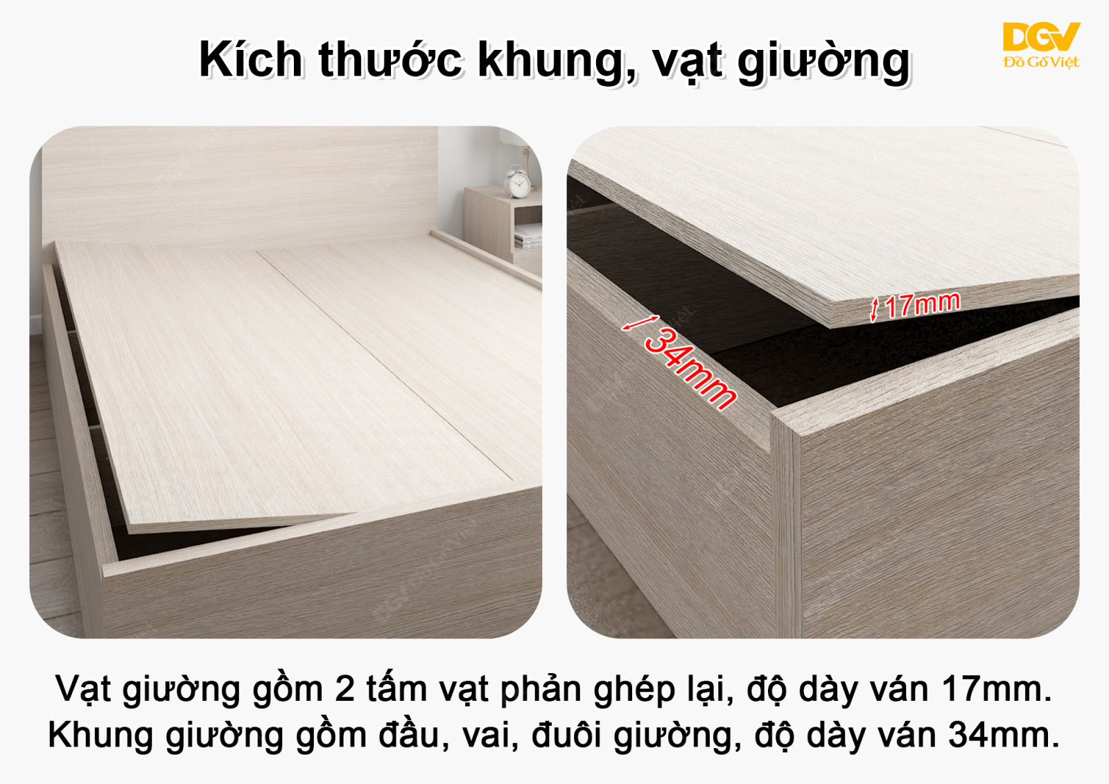 Giường Ngủ Gỗ Công Nghiệp