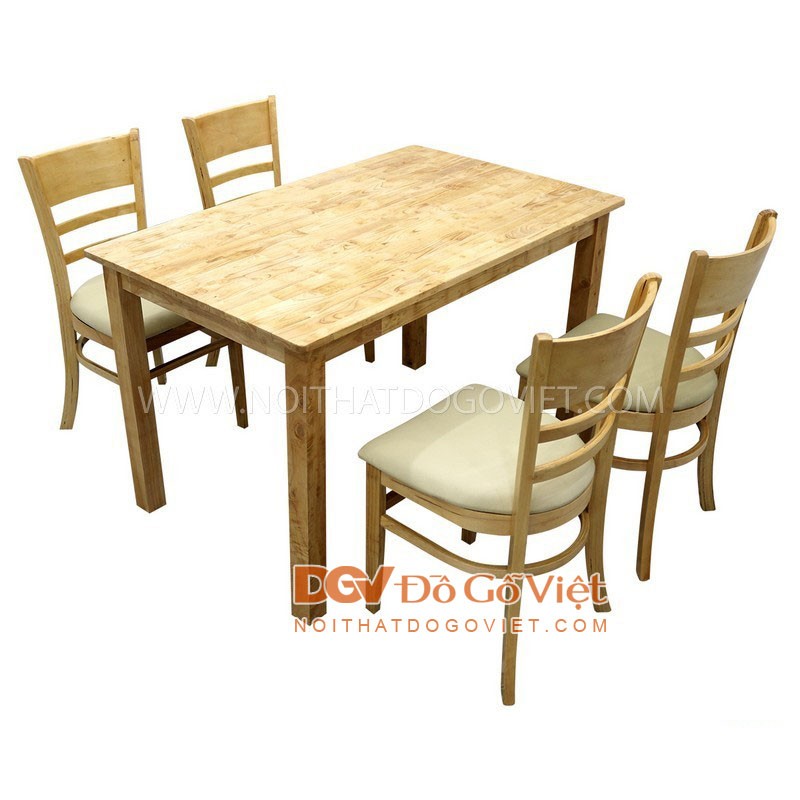 Bàn Ăn Nhỏ Gỗ Cao Su Màu Tự Nhiên 1m2 4 Ghế.jpg