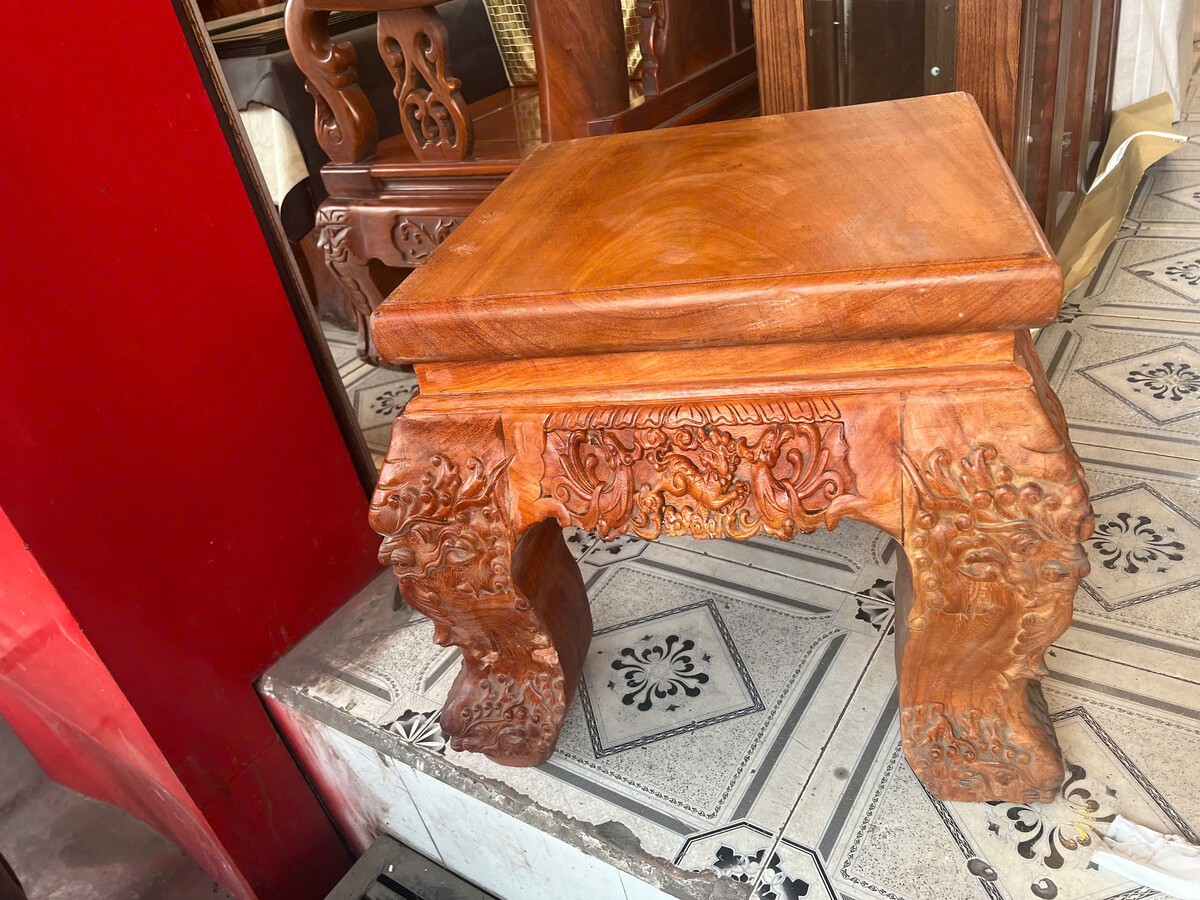 Bộ Sofa Phòng Khách Gỗ Gõ Đỏ 10 Món Sang Trọng Đại Gia Đình