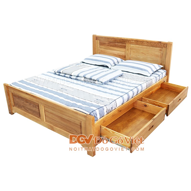 Giường Ngủ Có Ngăn Kéo Kiểu Panel Gỗ Sồi Mỹ Tự Nhiên.jpg