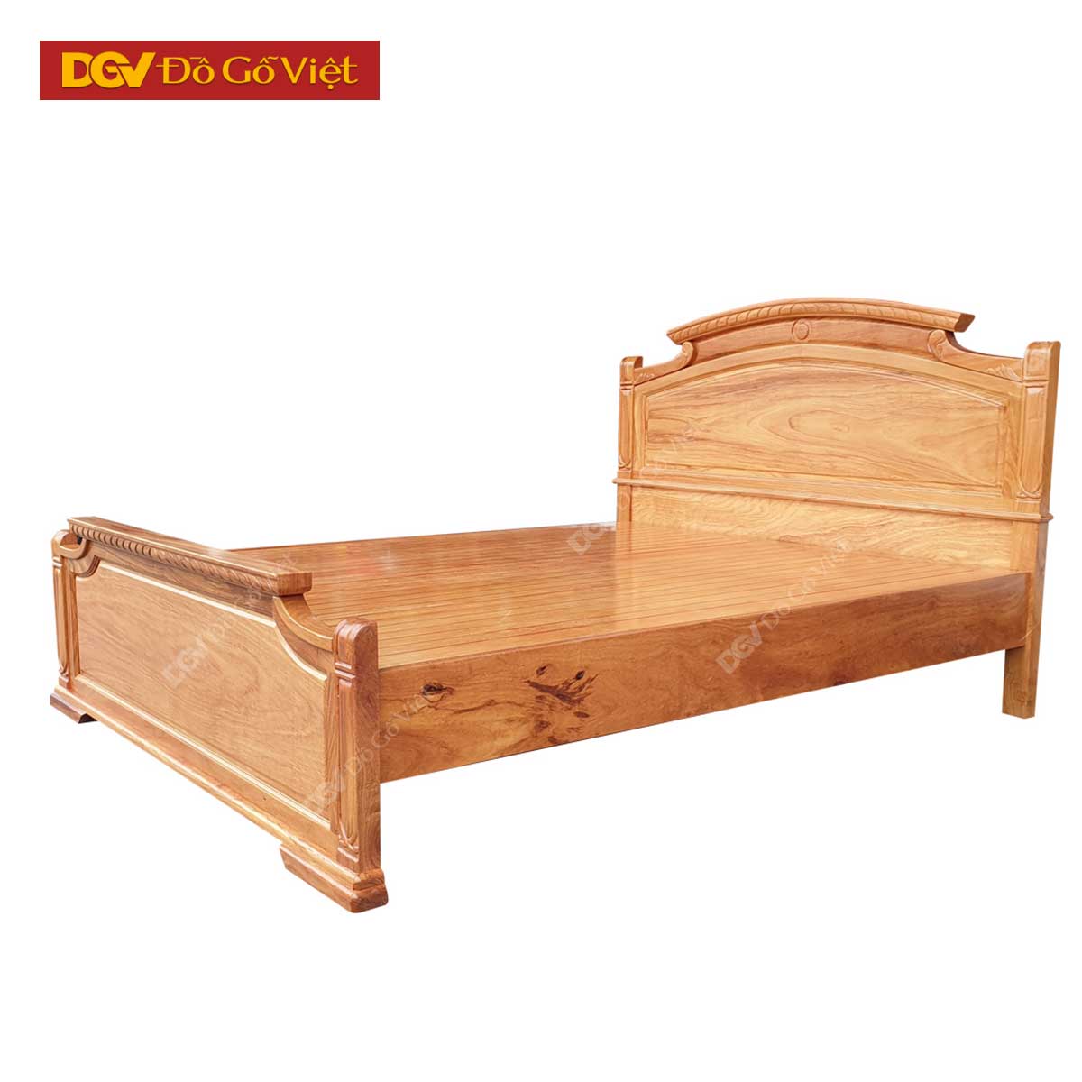 Giường Ngủ Gỗ Gõ Đỏ Đầu Rẻ Quạt Vạt Phản Đẹp Giá Rẻ