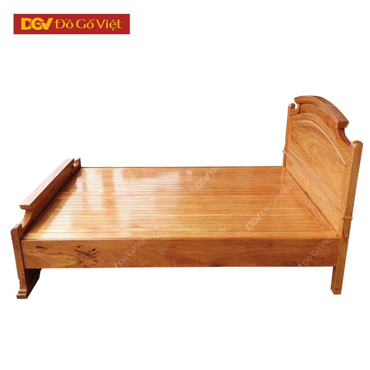 Giường Ngủ Gỗ Gõ Đỏ Đầu Rẻ Quạt Vạt Phản Đẹp Giá Rẻ
