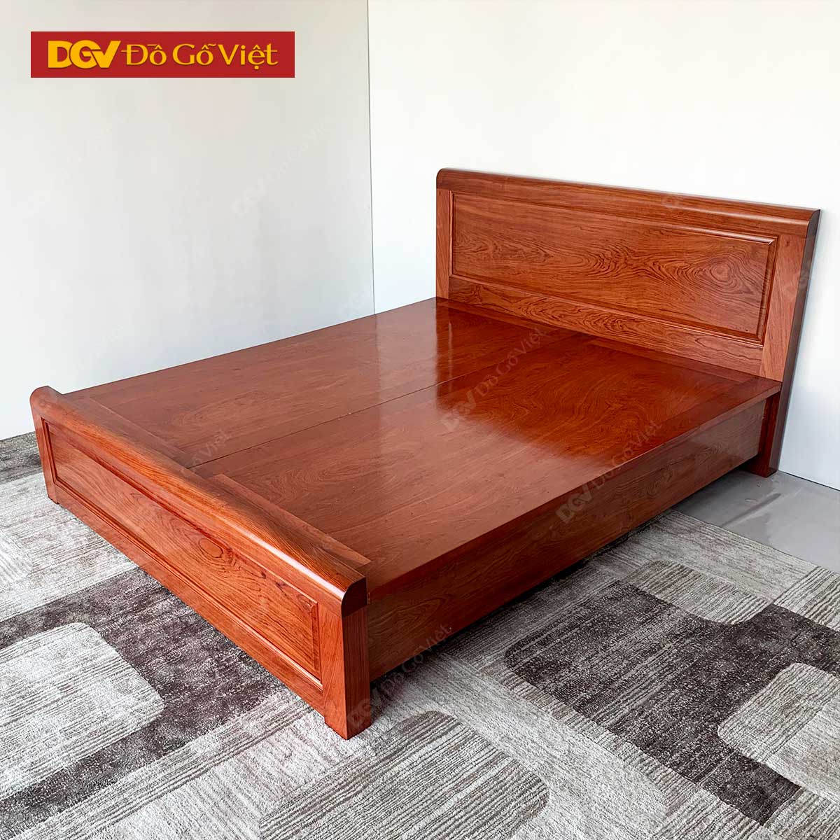 Giường Ngủ Gỗ Vân Hương Đá Pano Đẹp Giá Rẻ