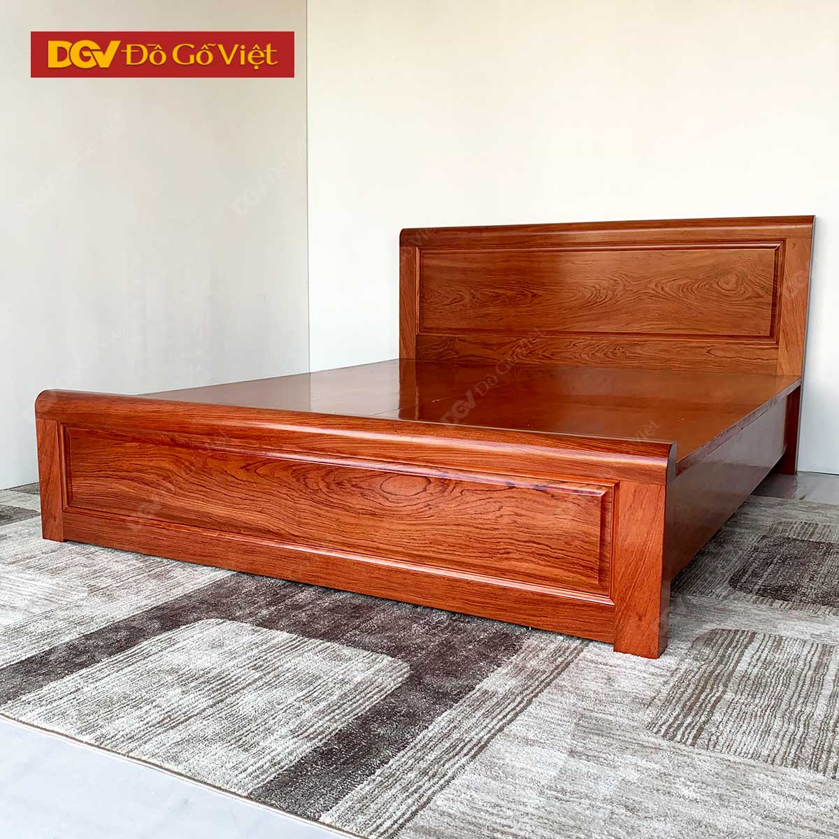 Giường Ngủ Gỗ Vân Hương Đá Pano Đẹp Giá Rẻ