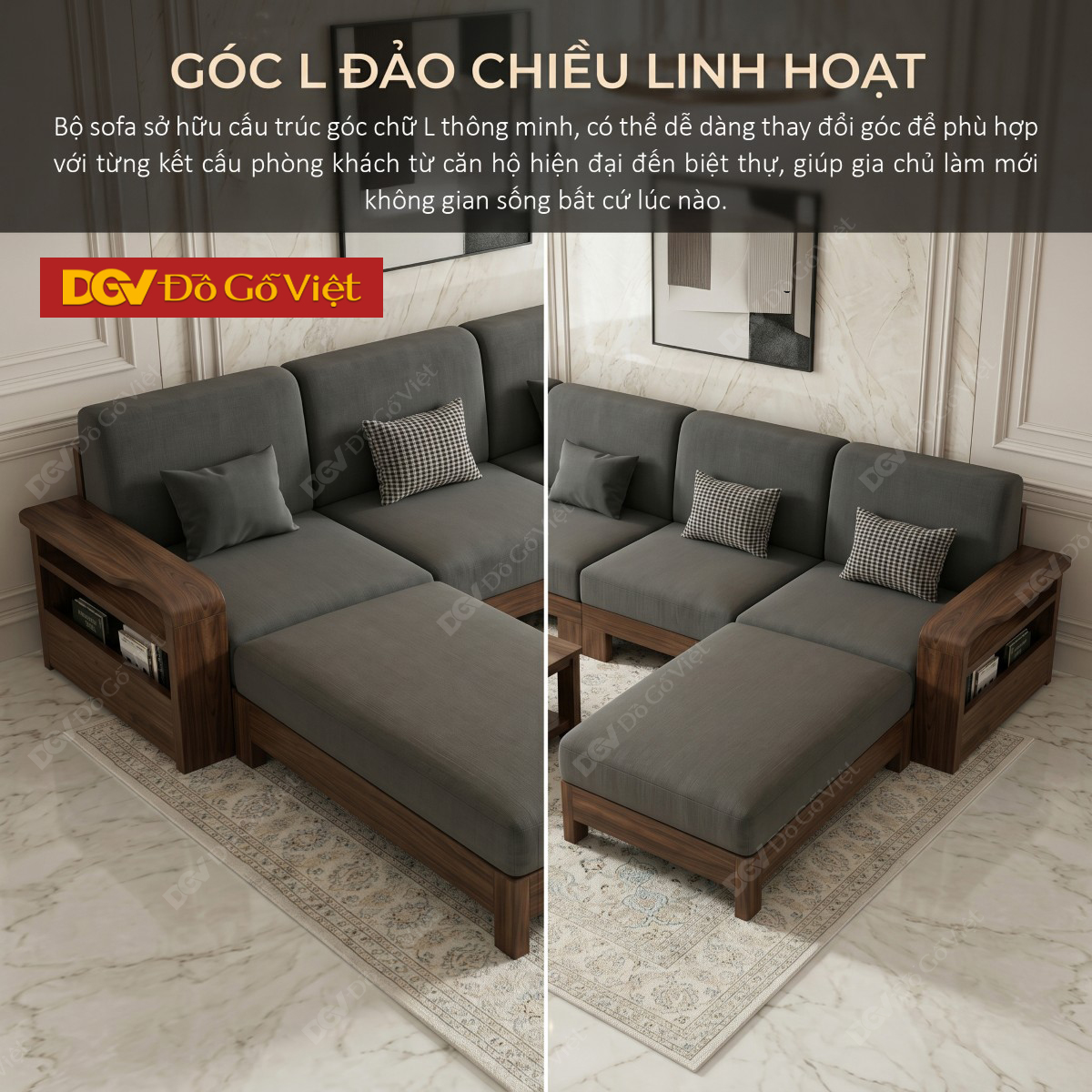 Mẫu Bàn Ghế Gỗ Óc Chó Tay Hộp Lưu Trữ Lưng Nan Thoáng Khí