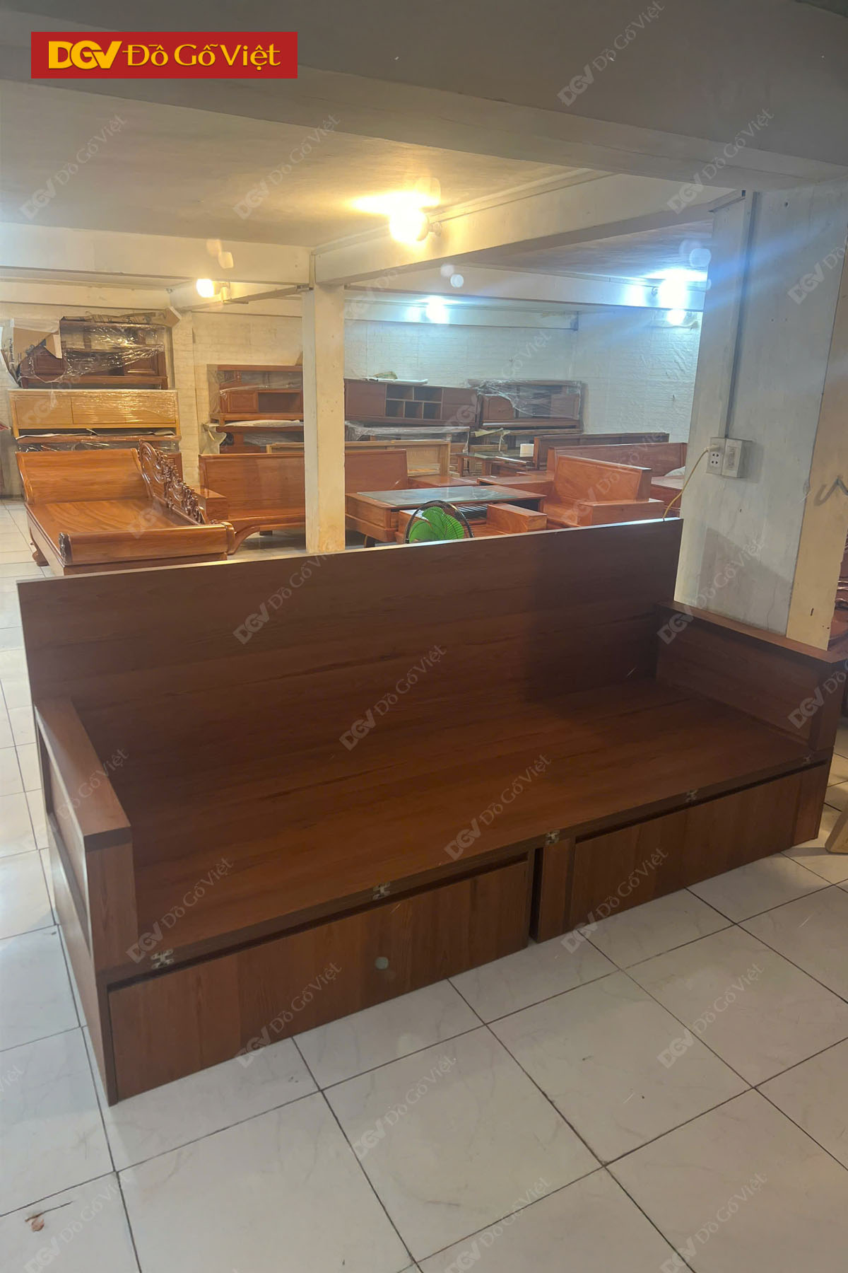 Mẫu Ghế Gấp Giường Gỗ MDF Phối Ngăn Kéo Lưu Trữ Tiện Lợi