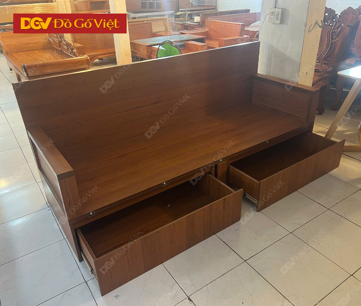 Mẫu Ghế Gấp Giường Gỗ MDF Phối Ngăn Kéo Lưu Trữ Tiện Lợi