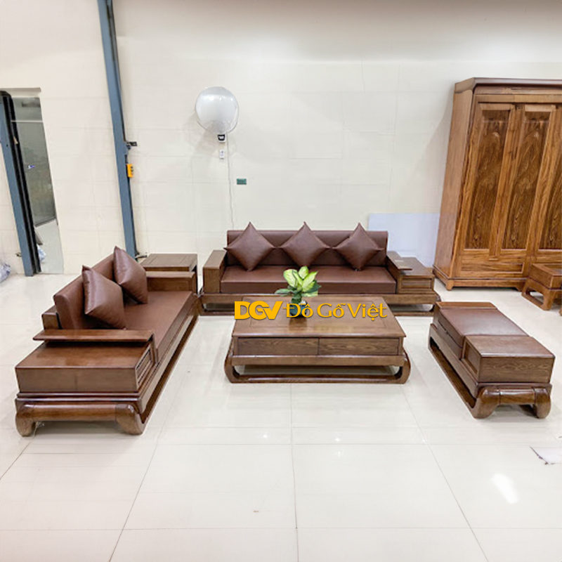 Sofa Gỗ Sồi Nga Phòng Khách 2 Băng Dài Đẹp Giá Rẻ Vế Trái (5).jpg