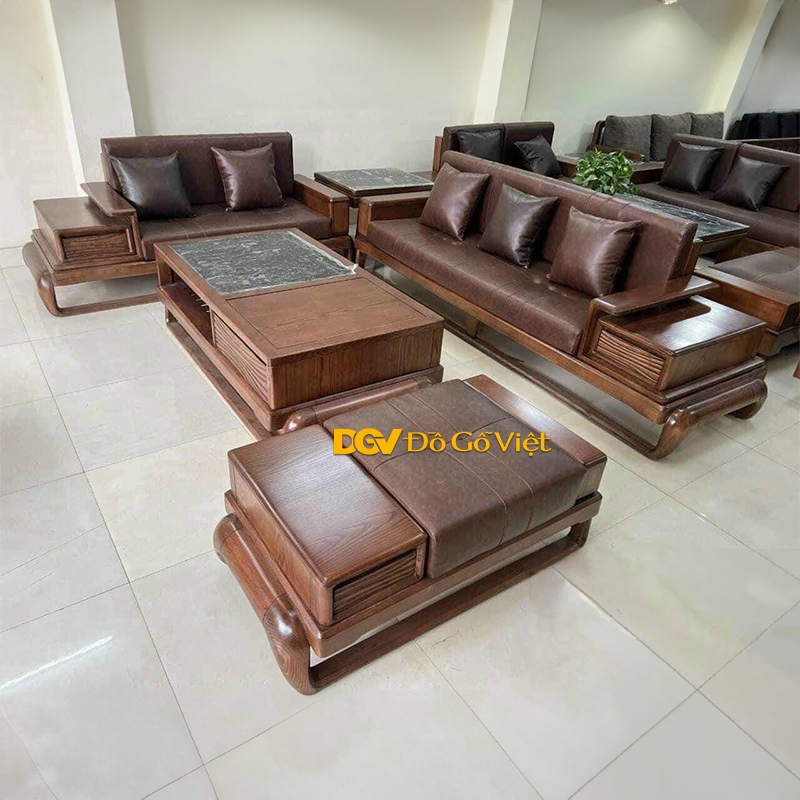 Sofa Gỗ Sồi Nga Phòng Khách 2 Băng Dài Đẹp Giá Rẻ Vế Trái (6).jpg