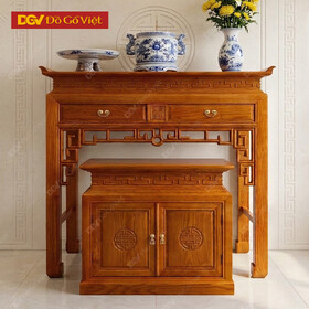 Án Gian Thờ 1 Tầng Kích Thước 1m27 Kiểu Á Đông Truyền Thống