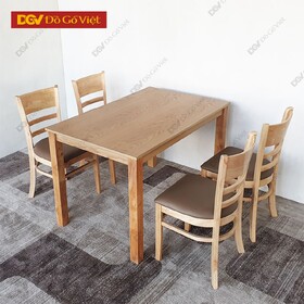 Bàn Ăn Nhỏ Gỗ Cao Su Tự Nhiên Chất Lượng Cao 1m2 4 Ghế