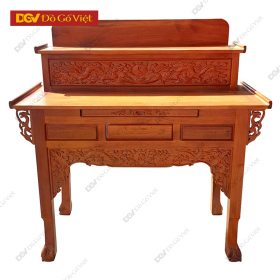 Bàn Cúng Gia Tiên Gỗ Tự Nhiên Căm Xe Mặt Gõ