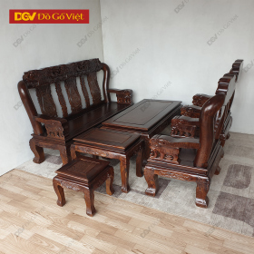 Bàn Ghế Gỗ Phòng Khách Đục Voi Gỗ Mun Te Tay 12 Đẹp Giá Rẻ