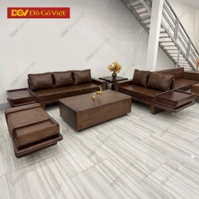 Bàn Ghế Gỗ Sồi Nga Kiểu Chân Đứng Sang Trọng Cho Phòng Khách
