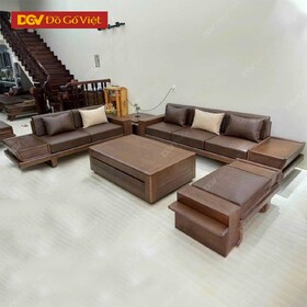 Bàn Ghế Góc Gỗ Sồi Nga Chân Đứng 2 Băng Lớn Cao Cấp