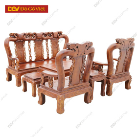 Bàn Ghế Phòng Khách Gỗ Hương Tay 12 6 Món Đẹp Giá Rẻ