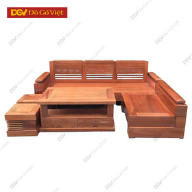Bàn Ghế Sofa Gỗ Xoan Đào Góc Tựa 3 Đẹp Giá Rẻ
