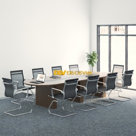 Bàn Họp Gỗ Công Nghiệp Kiểu Oval 360Cm Giá Tốt Cho Văn Phòng