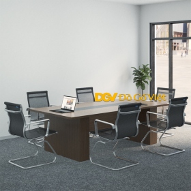 Bàn Họp Gỗ Công Nghiệp Kiểu Vuông 240Cm Cho Không Gian Nhỏ