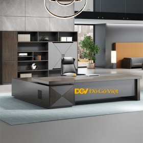 Bàn Làm Việc Chủ Tịch Hiện Đại Sang Trọng Màu Óc Chó Bền Đẹp