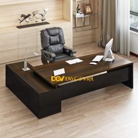 Bàn Làm Việc Chủ Tịch Màu Óc Chó Gỗ MDF Mẫu Mới 2025