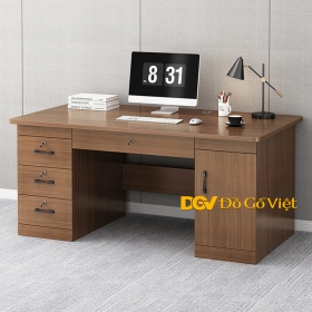 Bàn Làm Việc Để Máy Tính Tiện Lợi Gỗ MDF Màu Óc Chó Đẹp