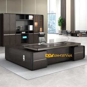 Bàn Làm Việc Giám Đốc Sang Trọng Màu Đen Gỗ MDF Đẹp Rẻ