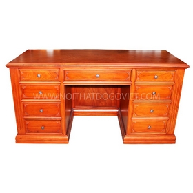 Bàn Làm Việc Gỗ Gỏ Đỏ 100% Chạm Đại Bàng Cực Chất