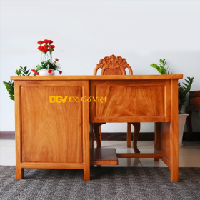 Bàn Làm Việc Gỗ Gõ Đỏ Đẹp Giá Rẻ