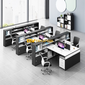 Bàn Làm Việc Nhân Viên Hiện Đại Tối Ưu Diện Tích Gỗ MDF Đẹp