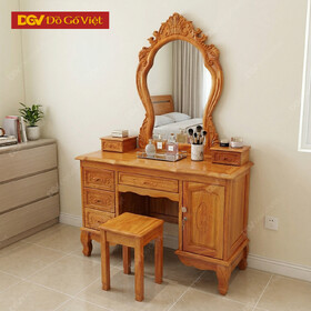 Bàn Phấn Trang Điểm Gỗ Gõ Đỏ