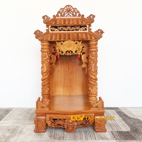 Bàn Thần Tài Gõ Đỏ Mái Đình Đẹp Giá Rẻ