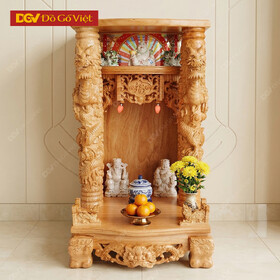 Bàn Thần Tài Ông Địa 6 Tấc Cột 12 Gõ Đỏ Đẹp Giá Rẻ