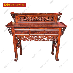 Bàn Thờ 2 Tầng Gỗ Muồng Tay Diềm 1m35 Giá Tốt