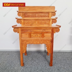Bàn Thờ 3 Tầng Gỗ Gõ Đỏ Cao Cấp Đẹp Bền Rẻ 1m27