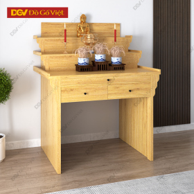 Bàn Thờ 3 Tầng Kèm Hậu Lưng Khung Gỗ Công Nghiệp Cao Cấp