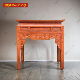 Bàn Thờ Án Gian 1m27 Gỗ Hương Đá Chạm Sen Đẹp