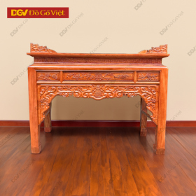 Bàn Thờ Án Gian 1m75 Mẫu Như Ý Gỗ Hương Đá Đẹp 2025