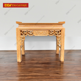 Bàn Thờ Án Gian Gỗ Gõ Đỏ 1m53 Chạm Sen Cao Cấp