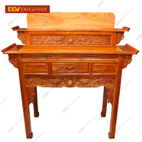 Bàn Thờ Cúng Gỗ Căm Xe Mặt Gõ Tự Nhiên 1m47