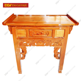 Bàn Thờ Cúng Nhỏ Gỗ Căm Xe Mặt Gõ Giá Rẻ 1m07