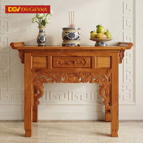 Bàn Thờ Cúng Nhỏ Gỗ Căm Xe Mặt Gõ Giá Rẻ 1m07