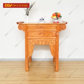 Bàn Thờ Gia Tiên 1 Tầng Gỗ Gõ Đỏ Chạm Rồng Đẹp