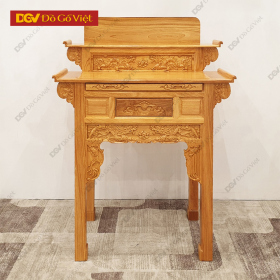 Bàn Thờ Gia Tiên 2 Tầng Gỗ Gõ Đỏ 1m27 Đẹp Giá Rẻ