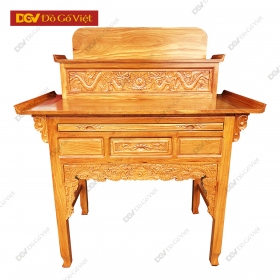 Bàn Thờ Gia Tiên 2 Tầng Gỗ Gõ Đỏ Cao Cấp 1m54