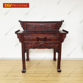 Bàn Thờ Gia Tiên 2 Tầng Gỗ Muồng Chạm Nghê Ấn Tượng