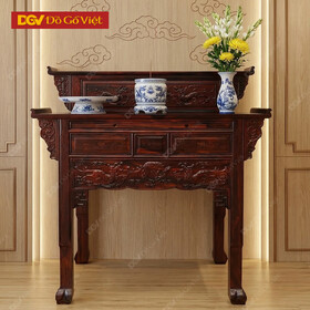 Bàn Thờ Gia Tiên 2 Tầng Gỗ Muồng Chạm Nghê Ấn Tượng