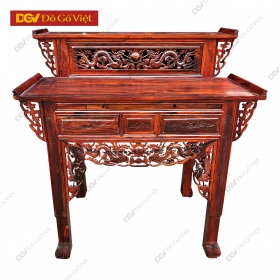 Bàn Thờ Gia Tiên 2 Tầng Gỗ Muồng Tự Nhiên 1m27 Đẹp Rẻ