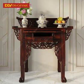 Bàn Thờ Gia Tiên Gỗ Muồng 2 Tầng Chạm Rồng Tinh Xảo