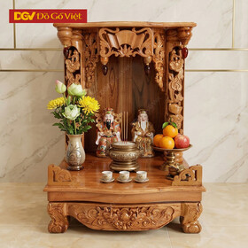 Bàn Thờ Ông Địa Gia Đình Gỗ Xoan Đẹp Bền Giá Rẻ